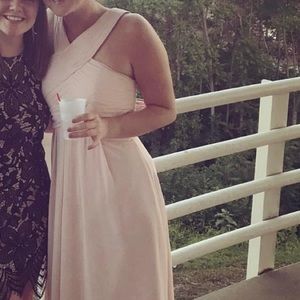 cross neck long dress